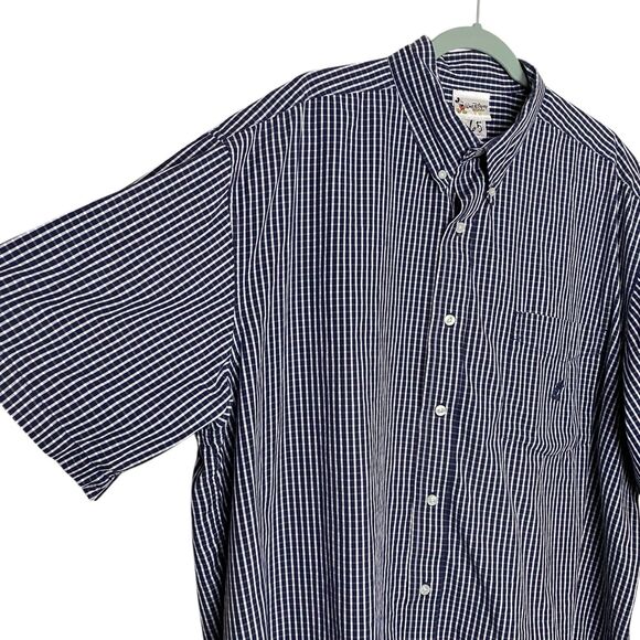 Walt Disney World Shirt Mens XXL 2XL Blue White Plaid Button Down Mickey Mouse - Picture 6 of 8
